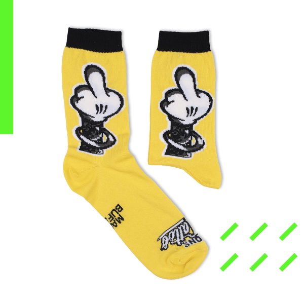 SocksArt - Mark Bufalo "CartoonsTattoo - F**k You"   Calze d'Autore Artefrontale