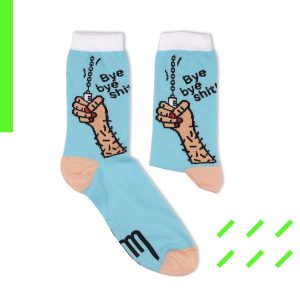 SocksArt - Luigi Notarnicola "Bye Bye S**t" Calze d'Autore Artefrontale