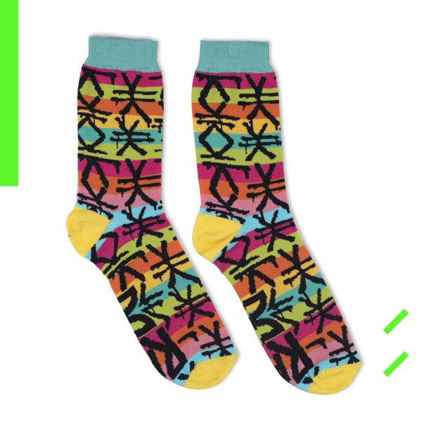 SocksArt - Raul 33  "Rainbow Flow"   Calze d'Autore Artefrontale