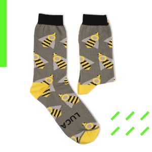 SocksArt - LUCAFONT  " Api "   Calze d'Autore Artefrontale