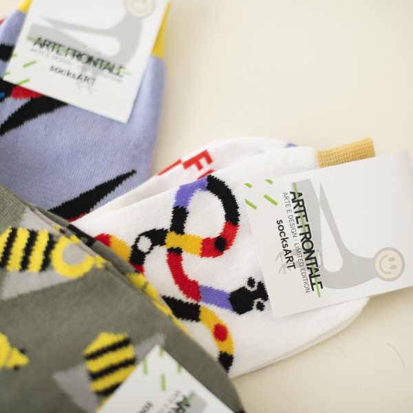 SocksArt - LUCAFONT  " Snake "   Calze d'Autore Artefrontale - immagine 4
