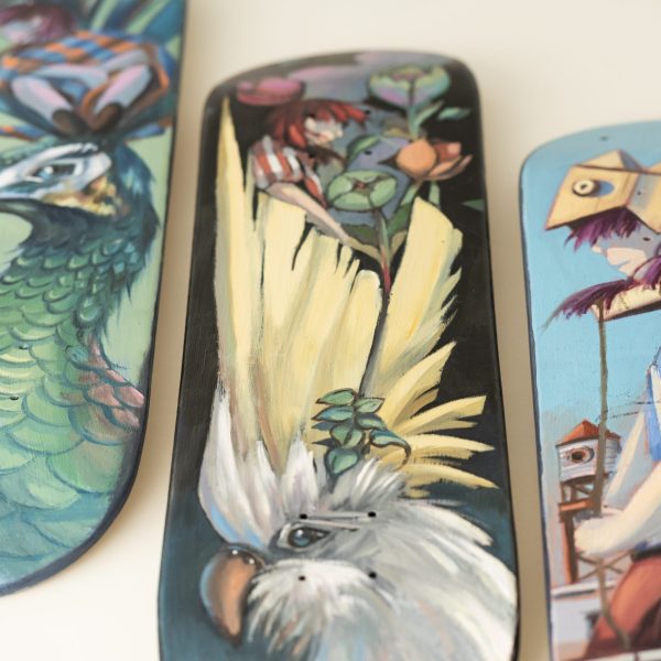 Skateboard skateART ALESSANDRA CARLONI "WHITE PAROT" - immagine 6