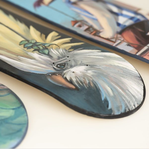 Skateboard skateART ALESSANDRA CARLONI "WHITE PAROT" - immagine 3