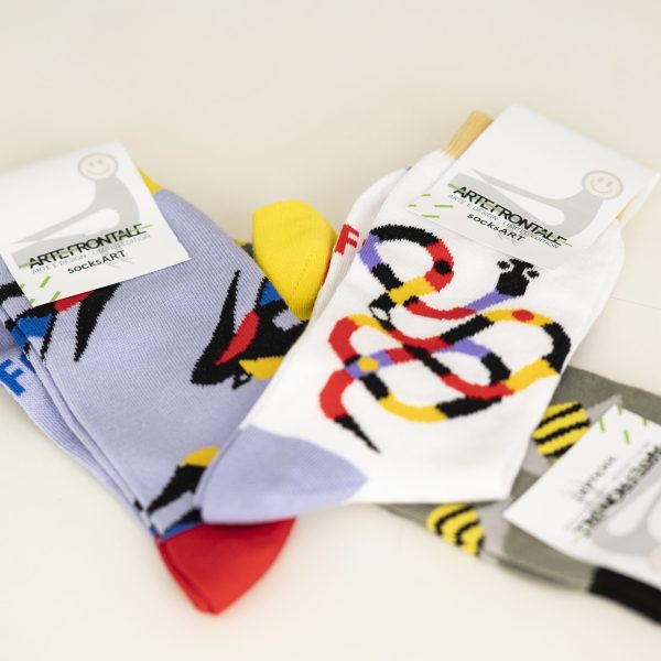 SocksArt - LUCAFONT  " Snake "   Calze d'Autore Artefrontale - immagine 3