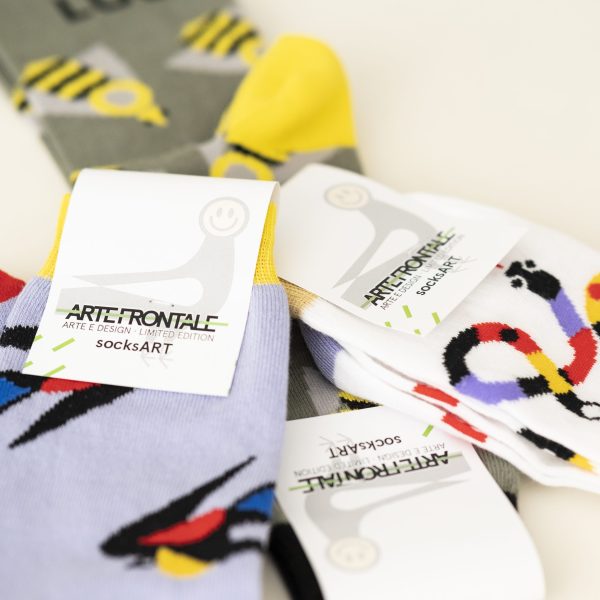SocksArt - LUCAFONT  " Snake "   Calze d'Autore Artefrontale - immagine 5