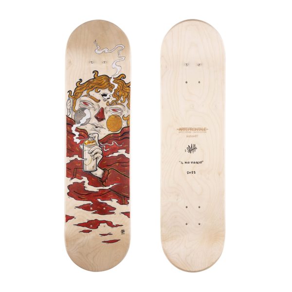 Skateboard skateART ATTILIO SPAGNUOLO "IL MIO VIAGGIO" - immagine 5