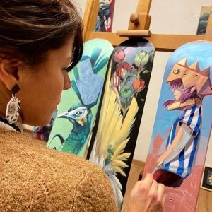 Skateboard skateART ALESSANDRA CARLONI "VIANDANTE DI CITTA' " - immagine 2