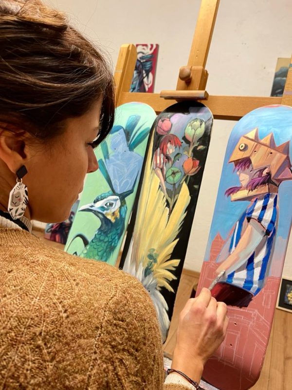 Skateboard skateART ALESSANDRA CARLONI "VIANDANTE DI CITTA' " - immagine 2