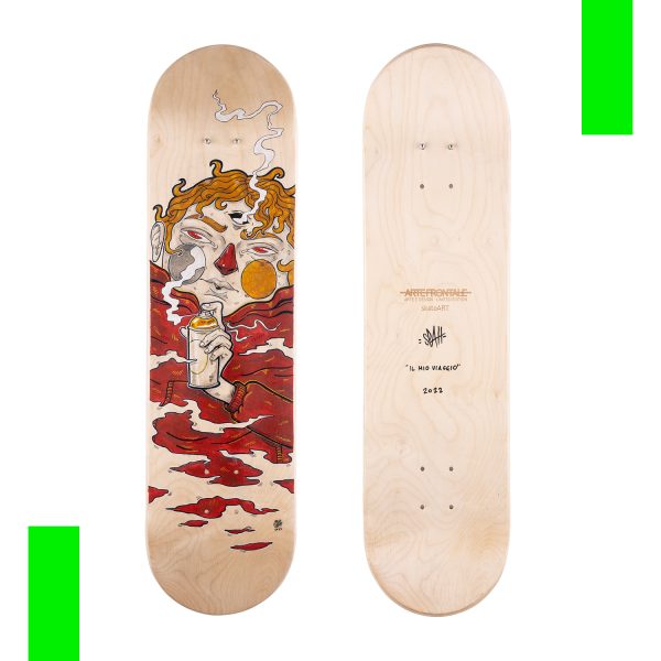 Skateboard skateART ATTILIO SPAGNUOLO "IL MIO VIAGGIO"