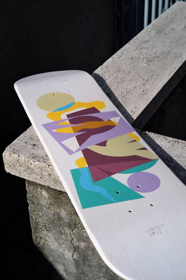 Skateboard skateART LUCAFONT "CITYSCAPE WITH BIRDS" - immagine 7