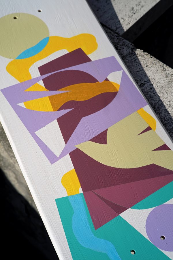 Skateboard skateART LUCAFONT "CITYSCAPE WITH BIRDS" - immagine 3